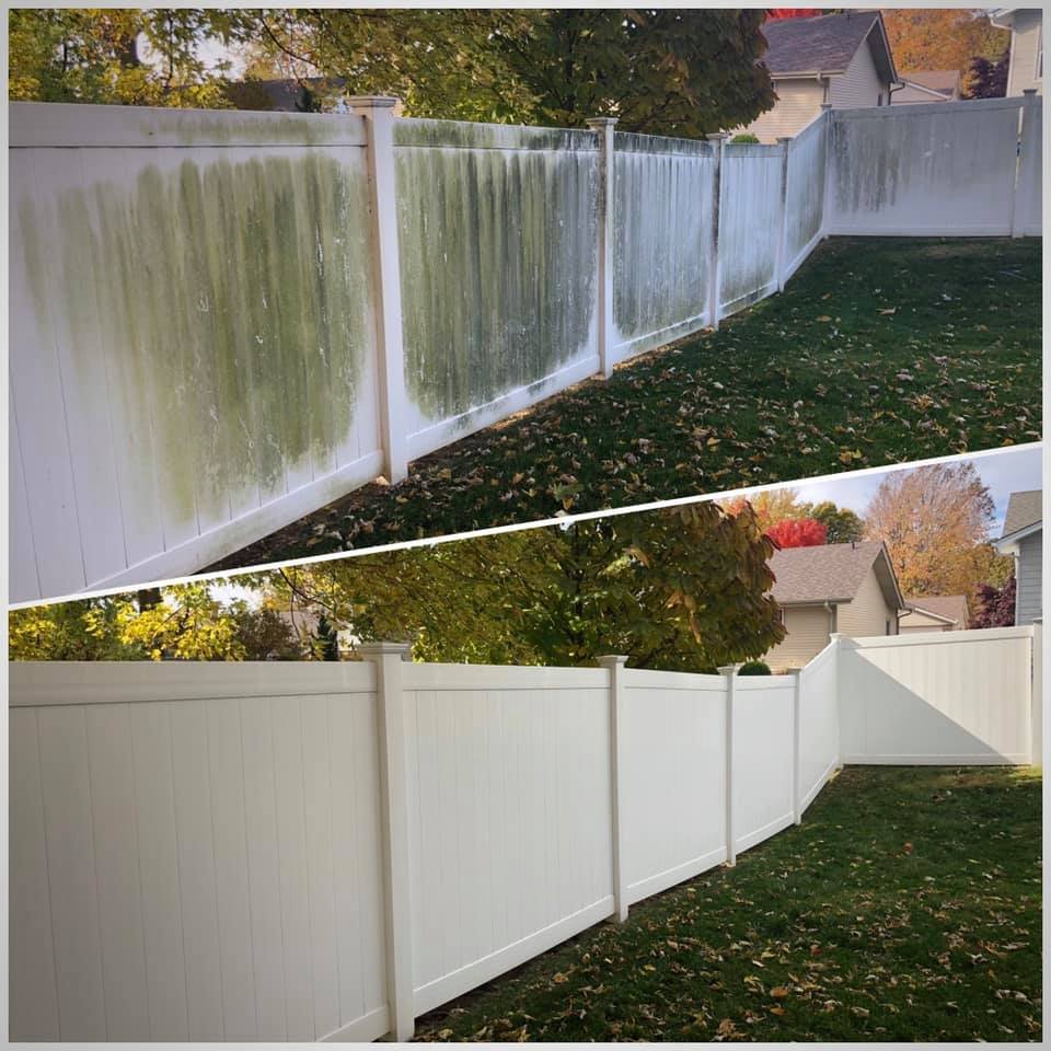 vinyl fence cleaning